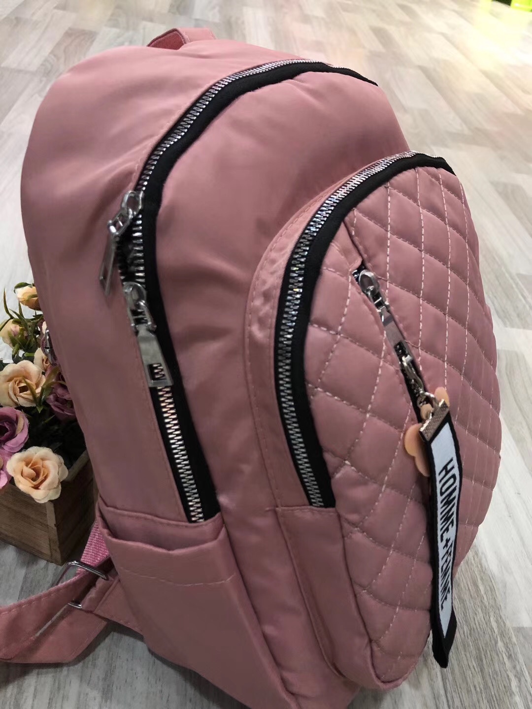 女包新款尼龙双肩包时尚纯色学生背包厂家直销休闲旅行双肩包详情图8