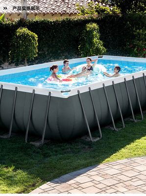 INTEX26792 bracket children swimming Pool family thickened large swimming pool outdoor mobile pool large fish pond thumbnail