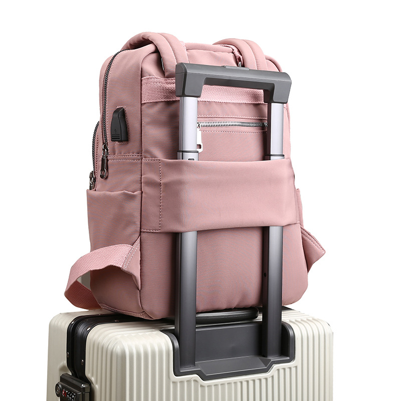 New casual backpack for ladies, USB charging backpack, computer bag, large capacity, college style travel backpack undefined