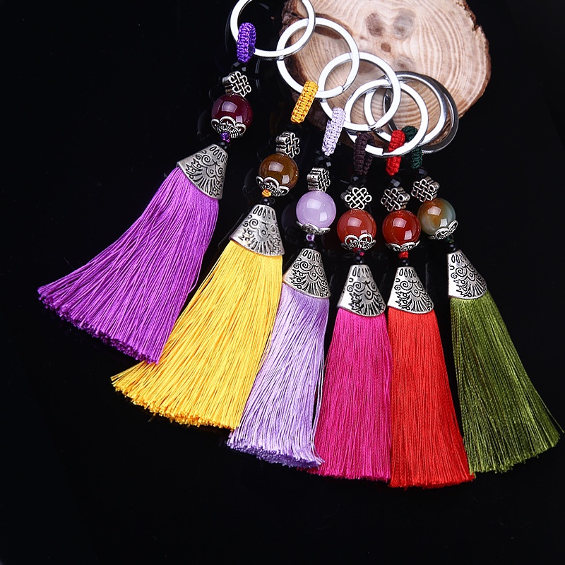 玛瑙流苏钥匙扣