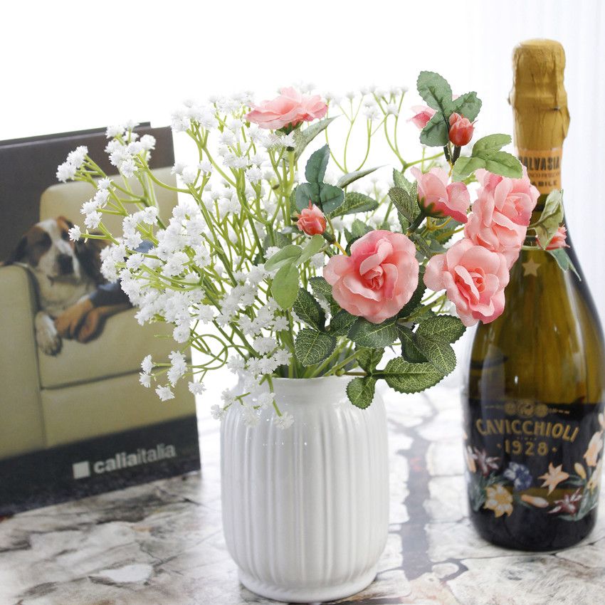 仿真花软胶满天星 婚庆假花 软胶满天星仿真花塑料花 家居装饰HC2016详情3