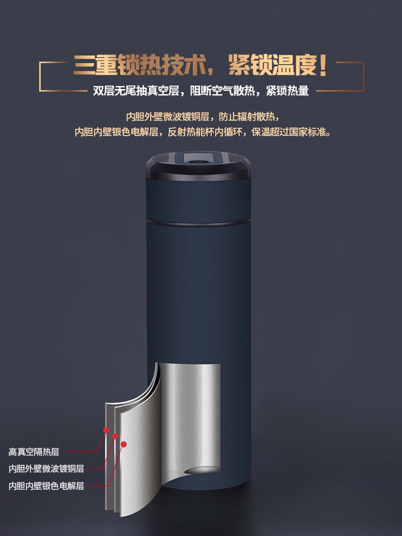 Shanghai Qingshui SM-6951-042 420ml 304 stainless Steel straight Handle Ring Portable Business Office Tea Brewing Insulated Cup Item Picture