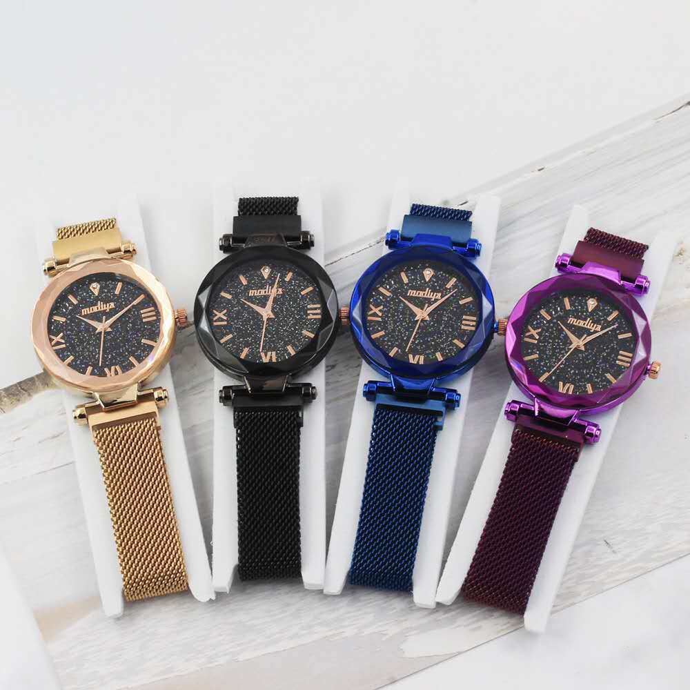 Korean version of Starry Sky Ladies' steel wire bracelet Magnet watch details Picture