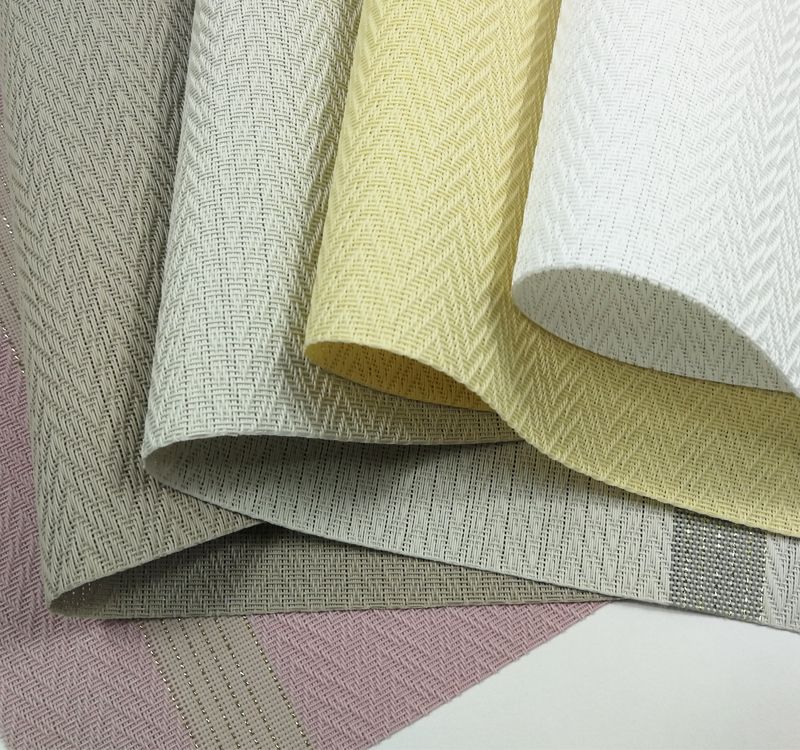 Simple Western Placemat European Pvc With Gold Wire Stripes Placemat Teslin Hotel Thickened Insulated Placemat In Stock Item Picture