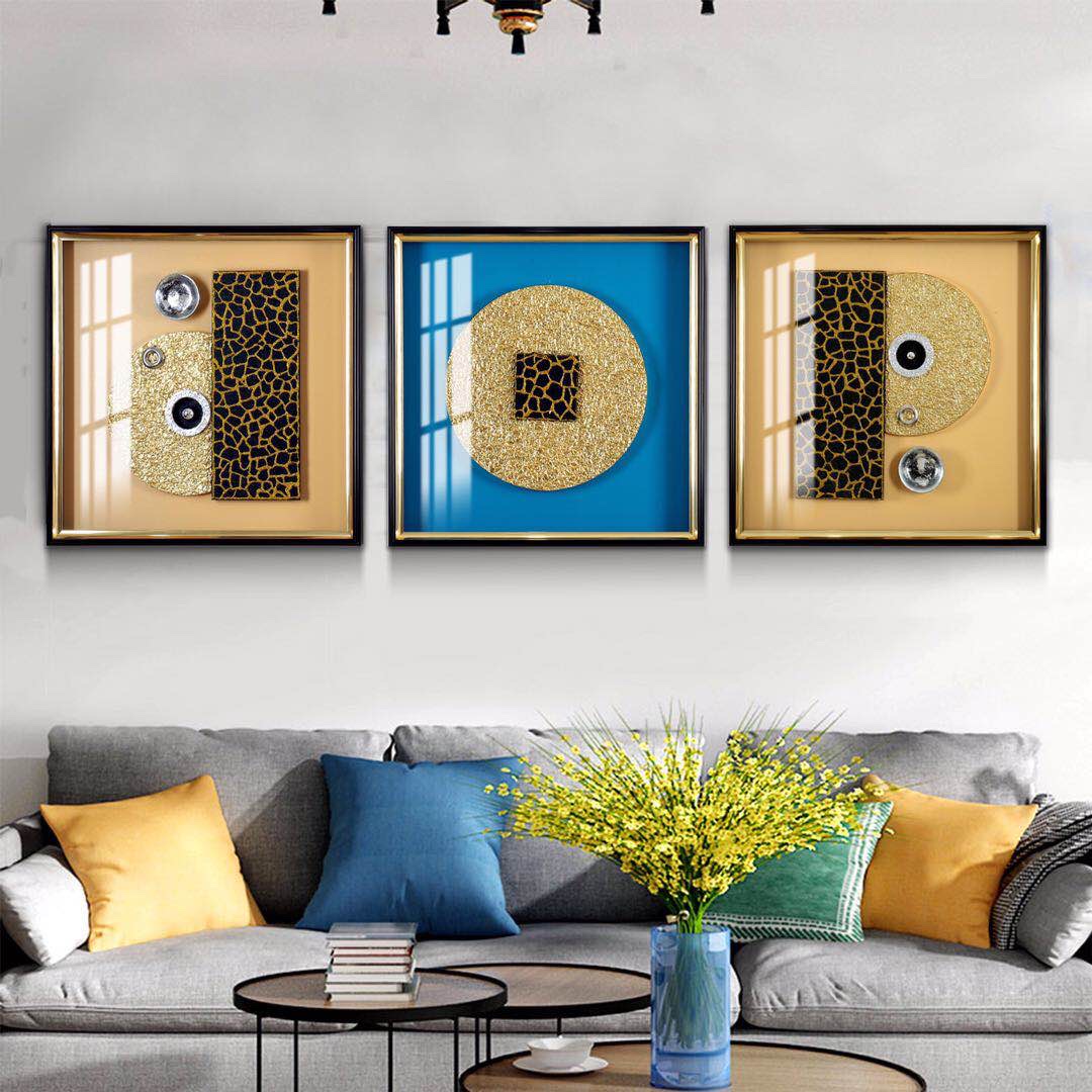 纯手工制作实物图画 现代简约北欧风格设计客厅卧室书房产品图