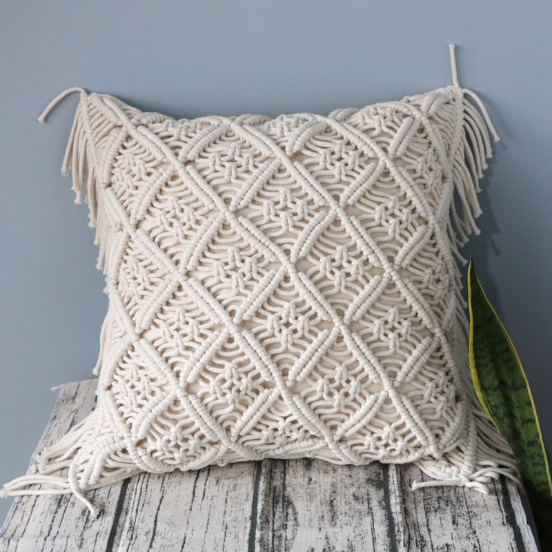 Hand-Woven Home Decoration Strip Cloth Table Flag Coffee Table Flag Nordic Simple Cotton Linen Model Room Exhibition Hall Cover details Picture