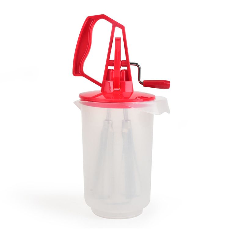 Egg beater, kitchen stirrer, hand-cranked semi-automatic stainless steel egg beater, double-head egg beater, factory direct sales Item Picture