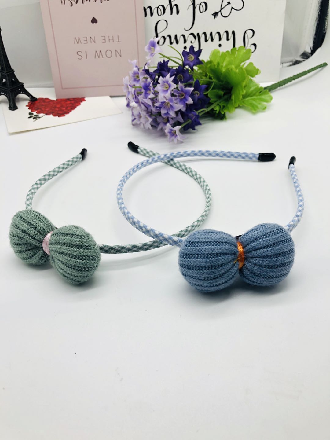 Bow tie wool large flowers sunflower small fresh Korean style pastoral headband Headband accessories Specification drawing