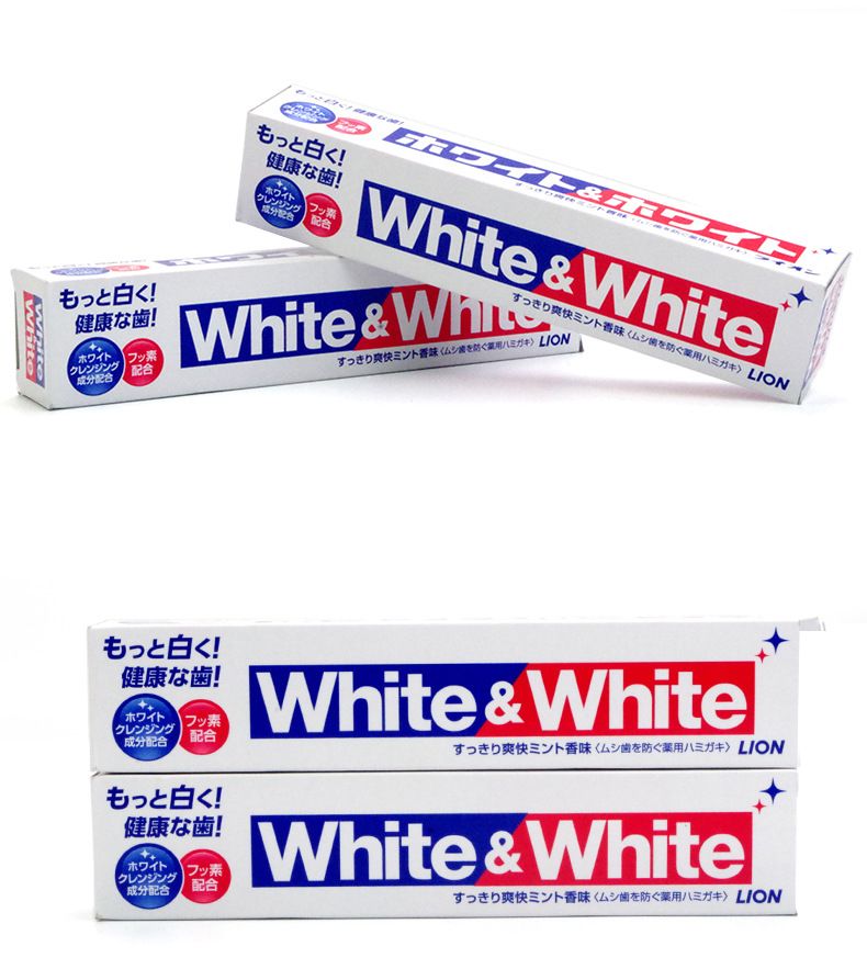 Japanese original LION WHITE Toothpaste for whitening, preventing cavities, removing yellowing, bad breath and stains 150g detail image 11