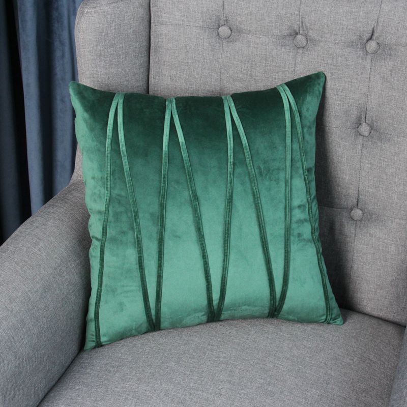 Velvet modern and simple solid-color throw pillow cushion sofa office bed backrest headboard pillowcase without core detail image 7