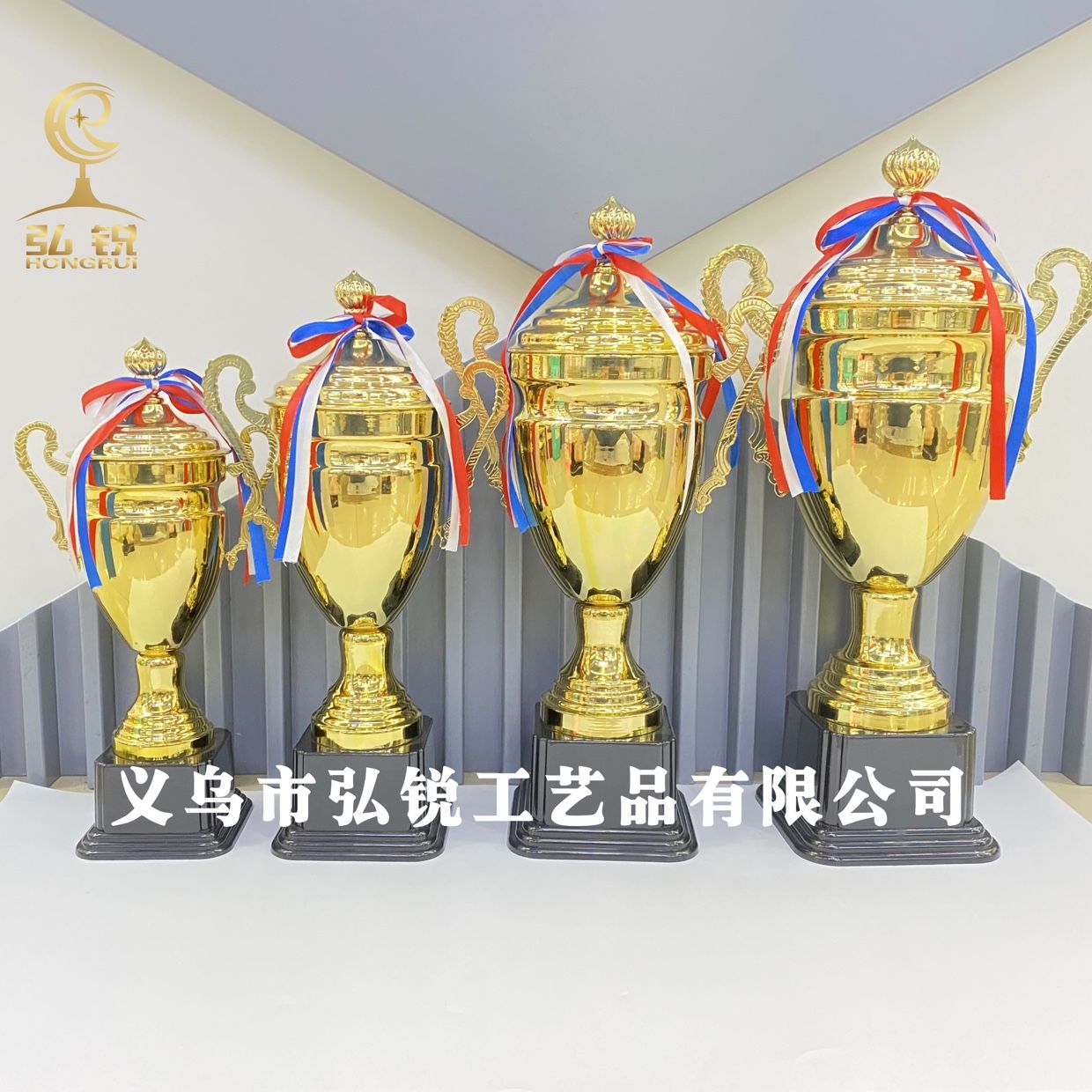 1901B金属奖杯 新品上市 14*43CM公司颁奖比赛奖杯可定制logo详情图2