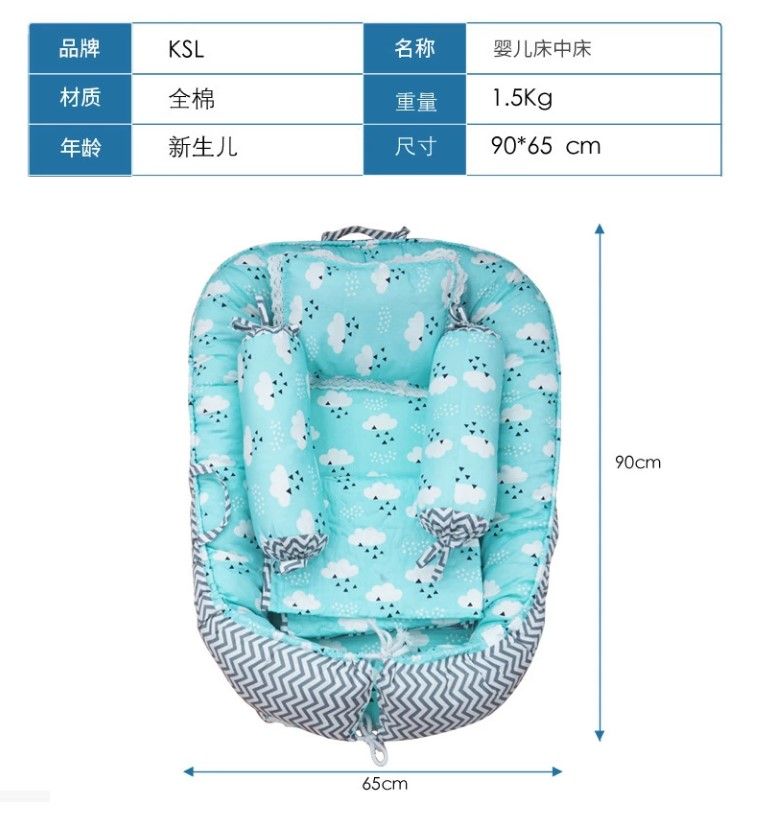 婴儿床便携式床中床 新生婴幼儿仿生床详情图2