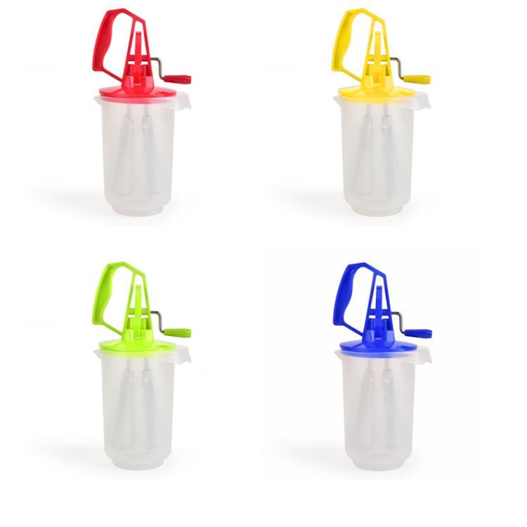 Egg beater, kitchen stirrer, hand-cranked semi-automatic stainless steel egg beater, double-head egg beater, factory direct sales Specification image