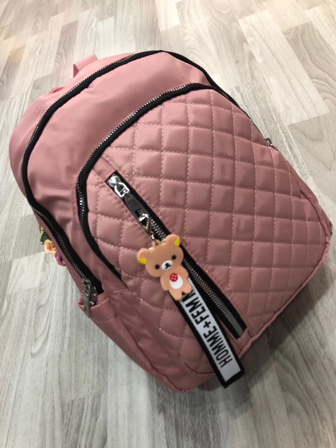 女包新款尼龙双肩包时尚纯色学生背包厂家直销休闲旅行双肩包详情图7