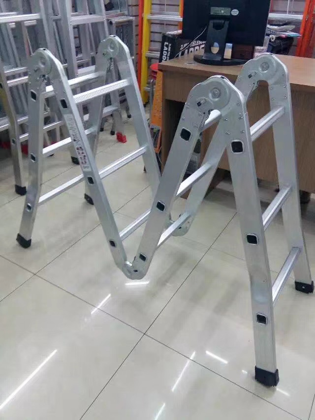 厂家直销，铝合金梯，家用梯，多功能梯，人字梯，单梯，两用梯3.7m细节图