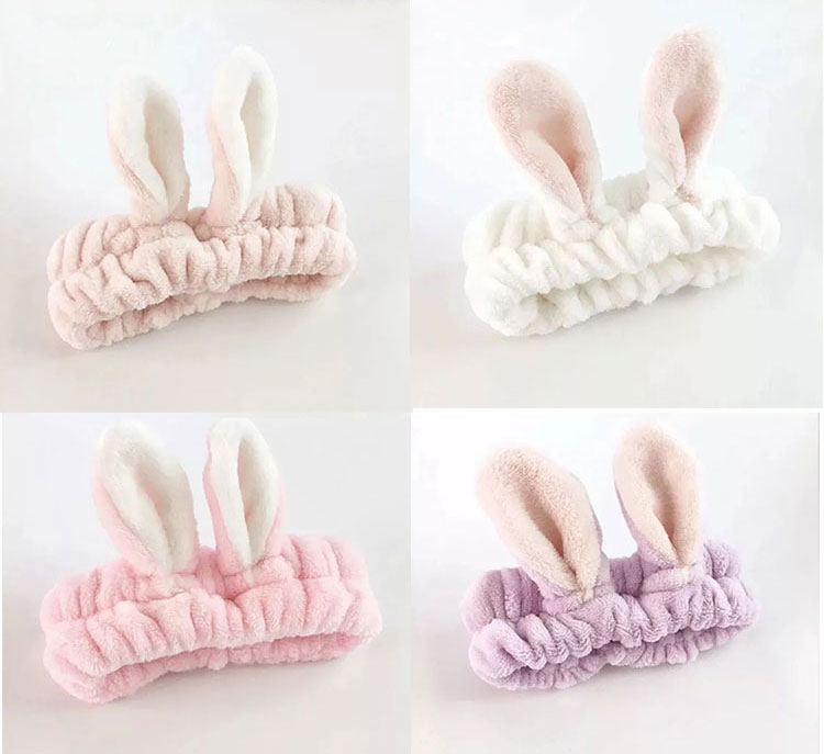 Flannel rabbit ear headband thumbnail
