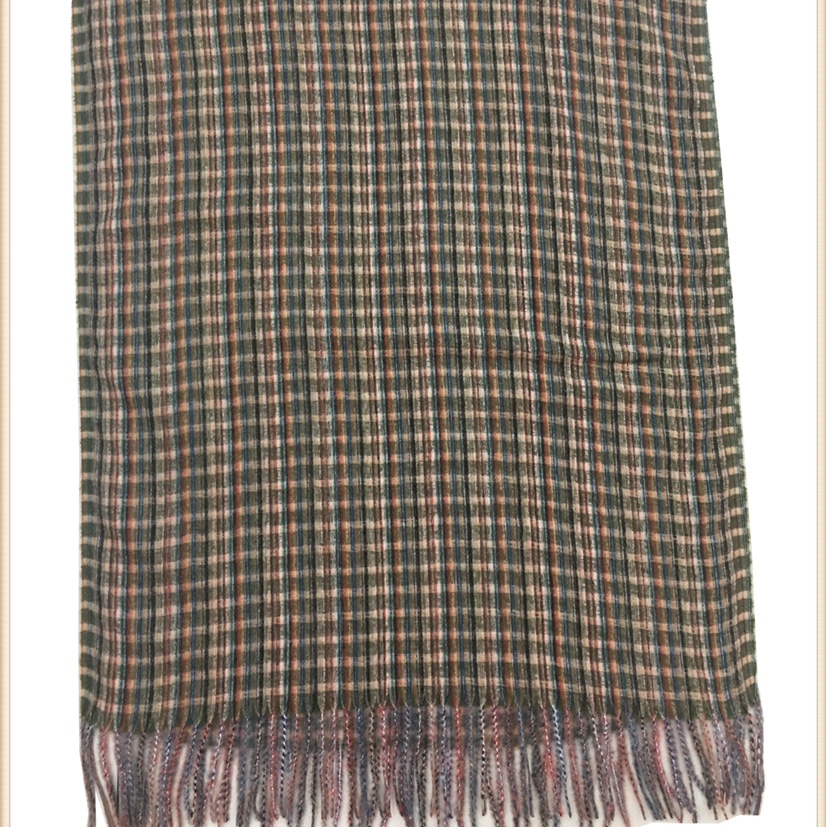 Quill yarn-dyed vertical bar grid full figure