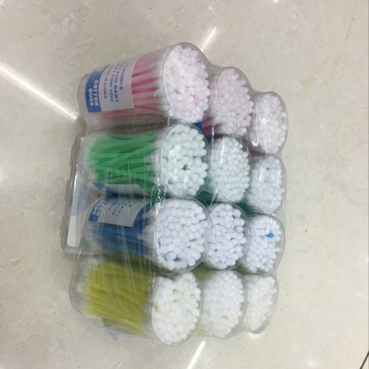 80 soft cup plastic rod cotton swabs full figure
