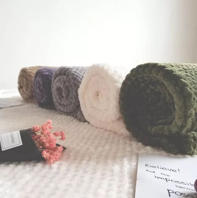 欧式灰色休闲毯毛线毯家装样板间软装流苏针织毯沙发蜂巢绒毯0001详情4