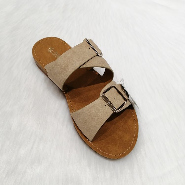 PU fashion sandals shoes Ladies flat casual simple sandals详情图4