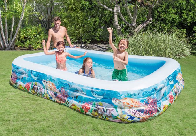 INTEX Baby and Children inflatable swimming Pool, Family Extra-large ocean ball Pool, thickened large adult water play Pool 58485