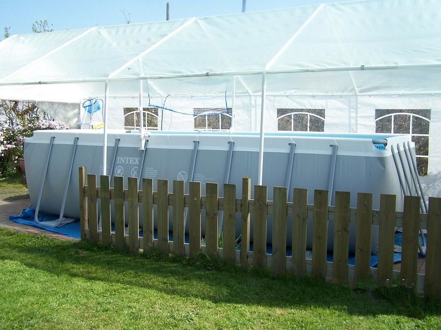 INTEX 26356 Square tube frame water pool, large family frame swimming pool, bathing pool, fish farming and fishing pool detail image 6