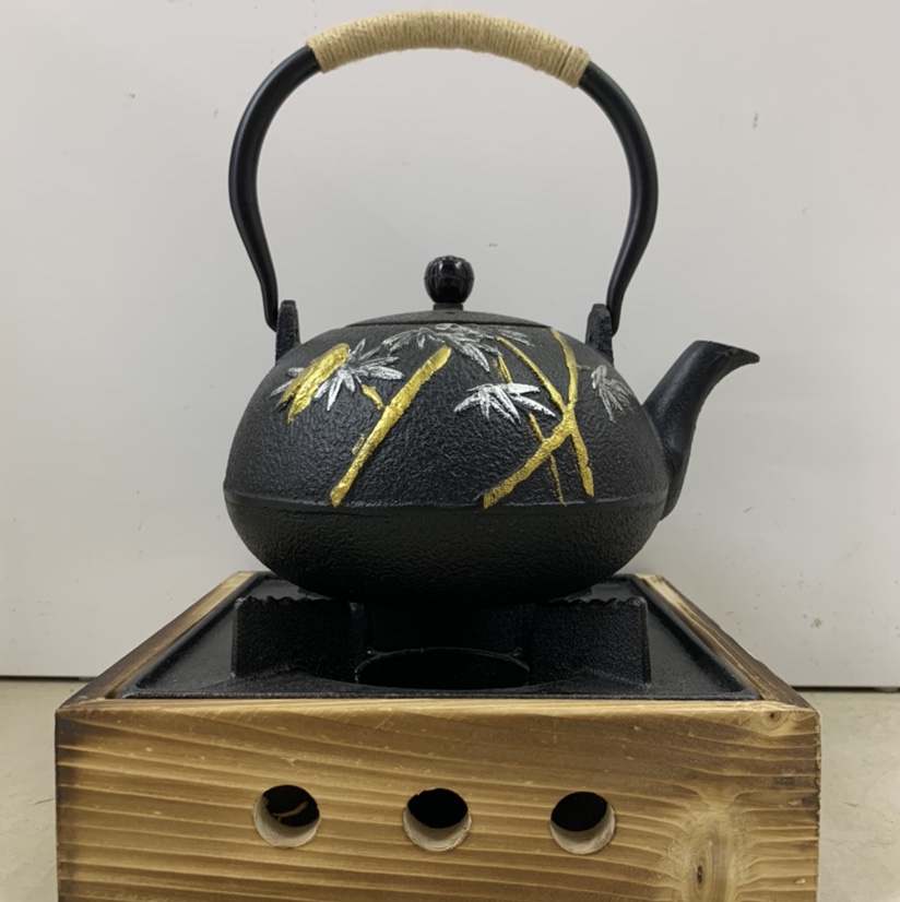 Old Teapot Old Iron Pot Relief Iron Pot Pure Hand-Made Iron Pot Copper Cover Copper Pot Teapot Enamel Tea Craft Set Manufacturers Direct Wholesale Specification drawing