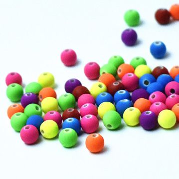 Diy materials fluorescent rubber beads acrylic beads wholesale beads children beaded puzzle beaded toy powder beads