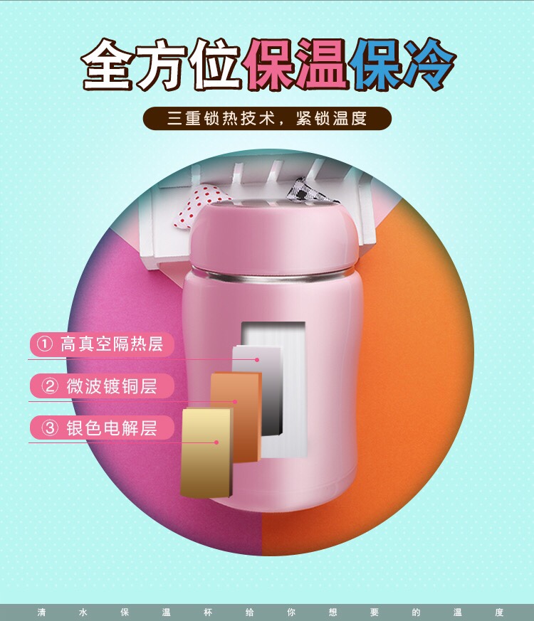 Shanghai Qingshui SM-6821-025 250ml 304 Stainless Steel Compact Men's and Women's Portable Tea Cups, children's couple cups Item Picture