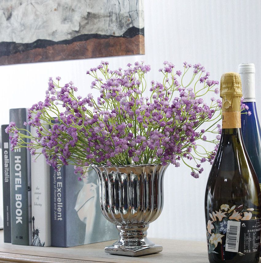 仿真花软胶满天星 婚庆假花 软胶满天星仿真花塑料花 家居装饰HC2016详情2