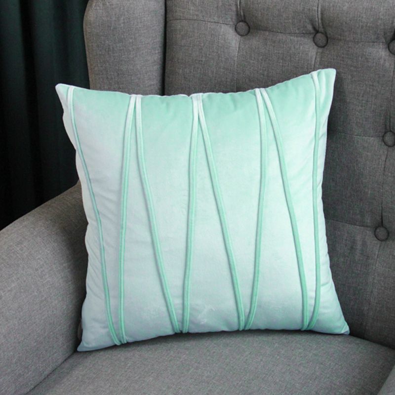 Velvet modern and simple solid-color throw pillow cushion sofa office bed backrest headboard pillowcase without core detail image 10