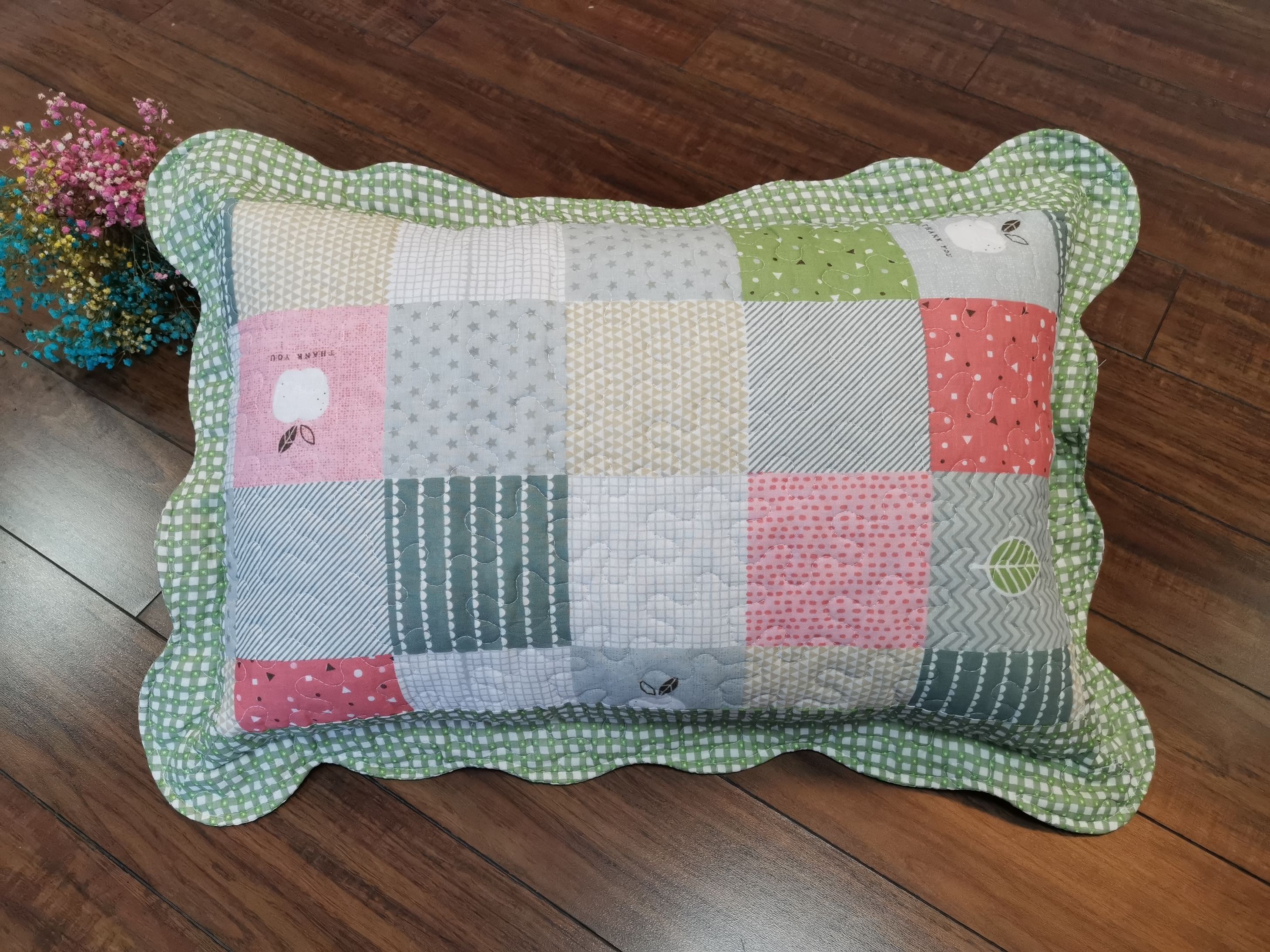 All-cotton quilted pillowcase, pure cotton printed 40*60 pillowcase, single student dormitory detail image 8