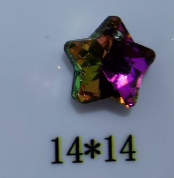 k9 abnormal crystal 14 five-pointed star pendant
