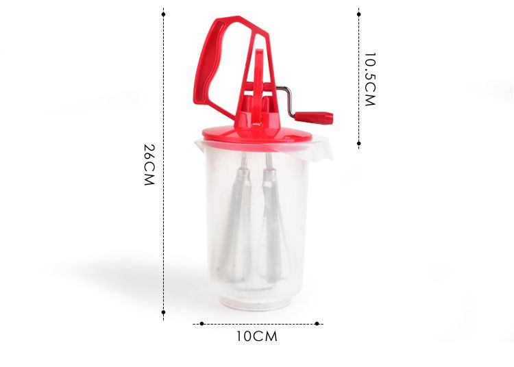 Egg beater, kitchen stirrer, hand-cranked semi-automatic stainless steel egg beater, double-head egg beater, factory direct sales detail image 4