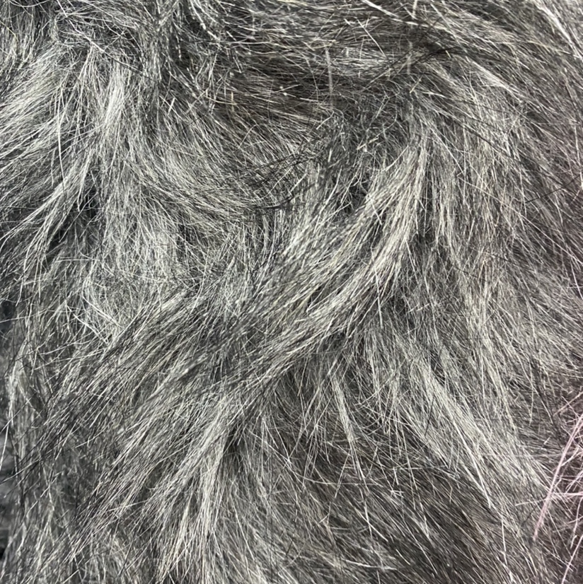 The hair is white and grey
