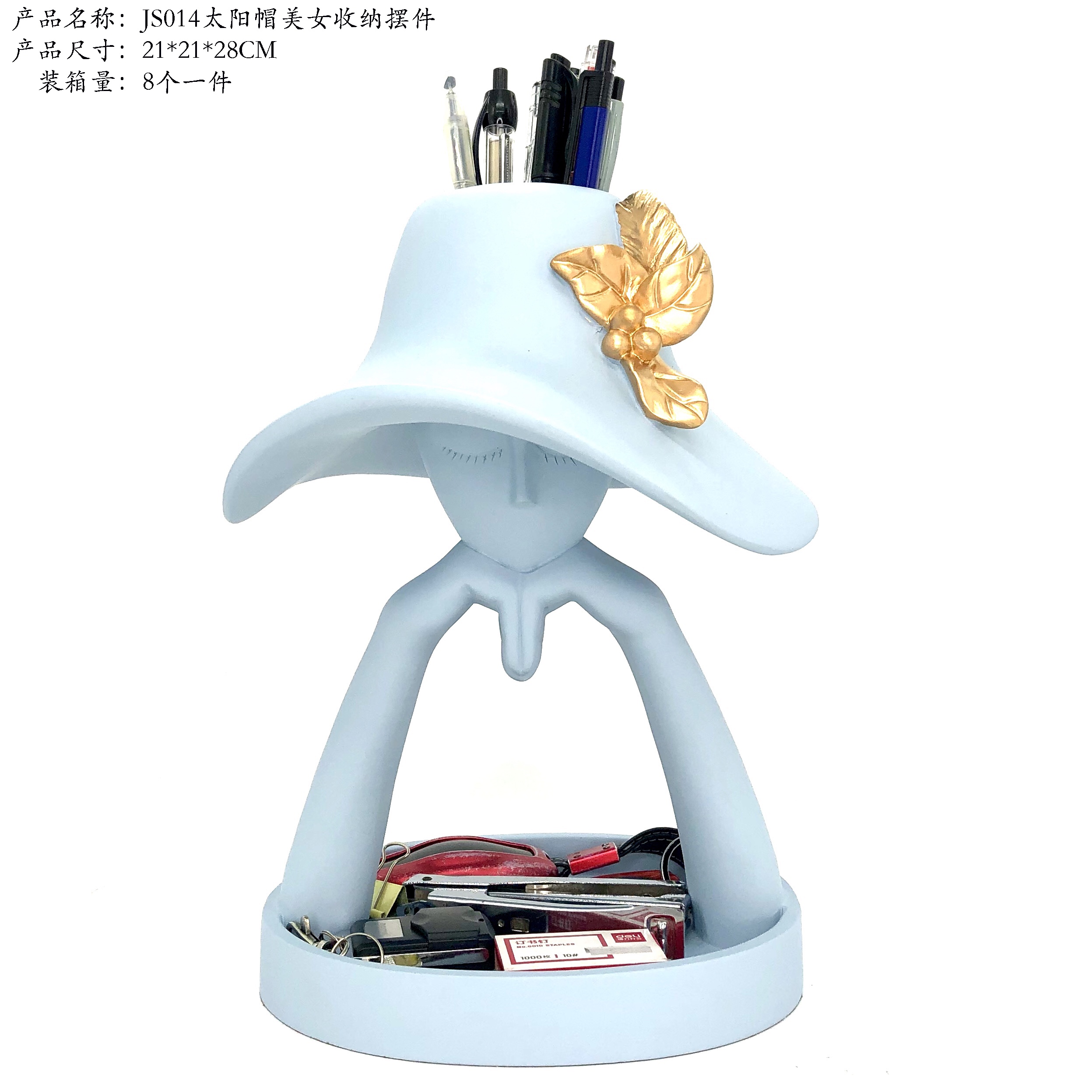A beautiful lady's pen holder for storing ornaments details Picture