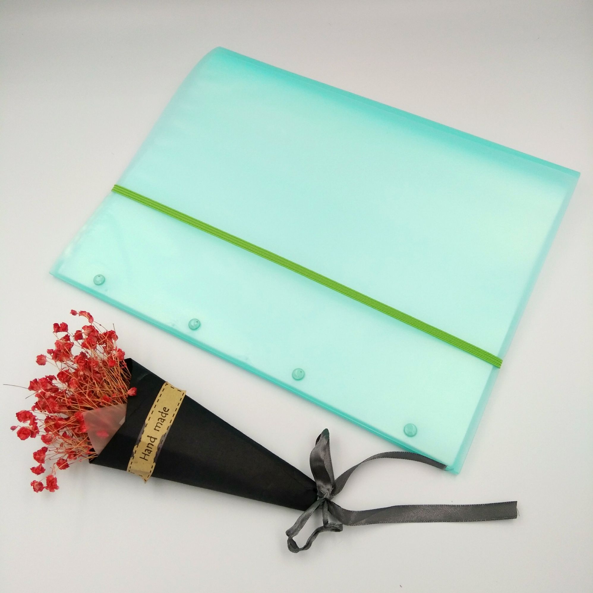 A4 two sheets of 30 pages with elasticated bags, file books, office insert bags, student paper bags