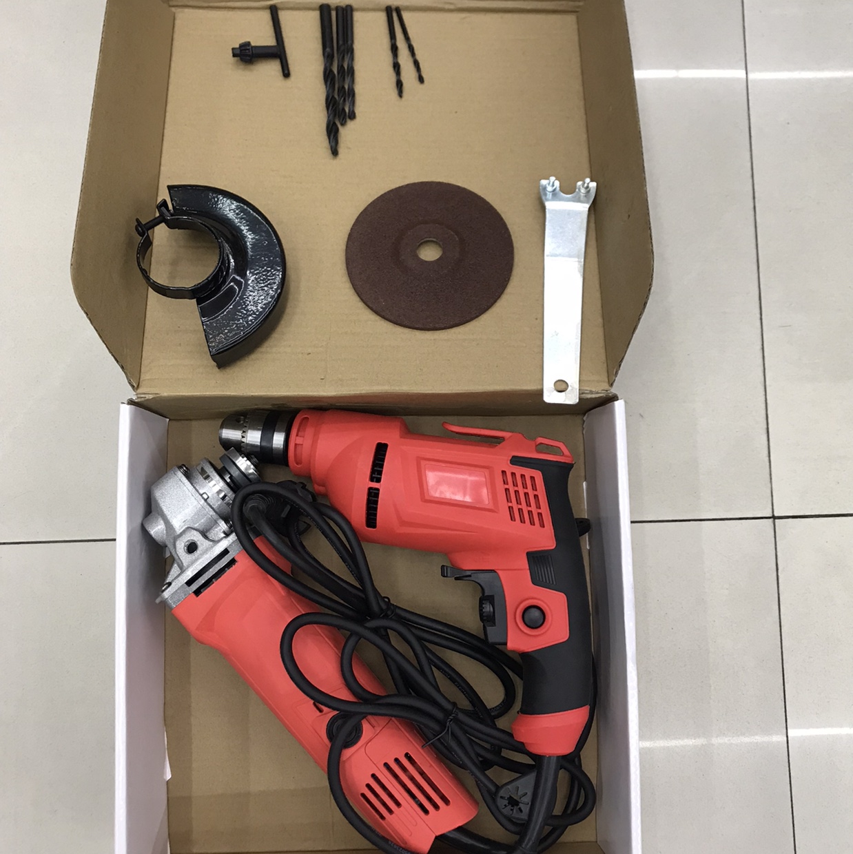 Electric drill and Angle grinder kit