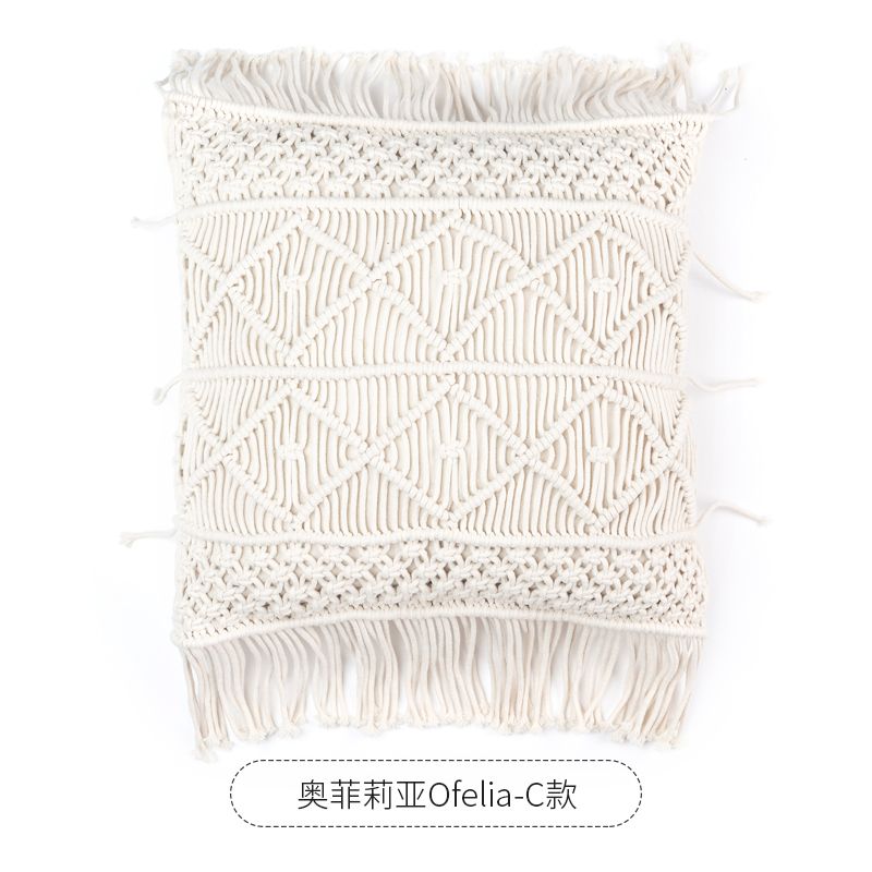 Hand-Woven Home Decoration Strip Cloth Table Flag Coffee Table Flag Nordic Simple Cotton Linen Model Room Exhibition Hall Cover undefined