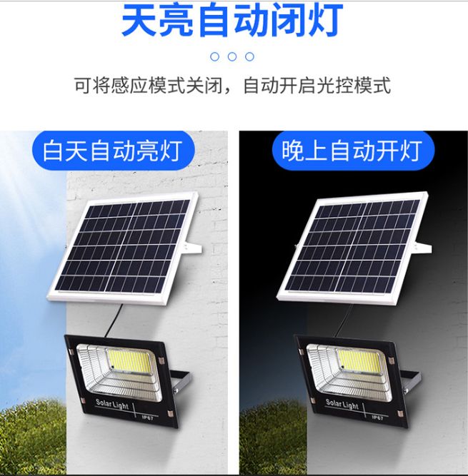 太阳能投光灯家用庭院道路户外照明路灯大功率防水LED投光灯