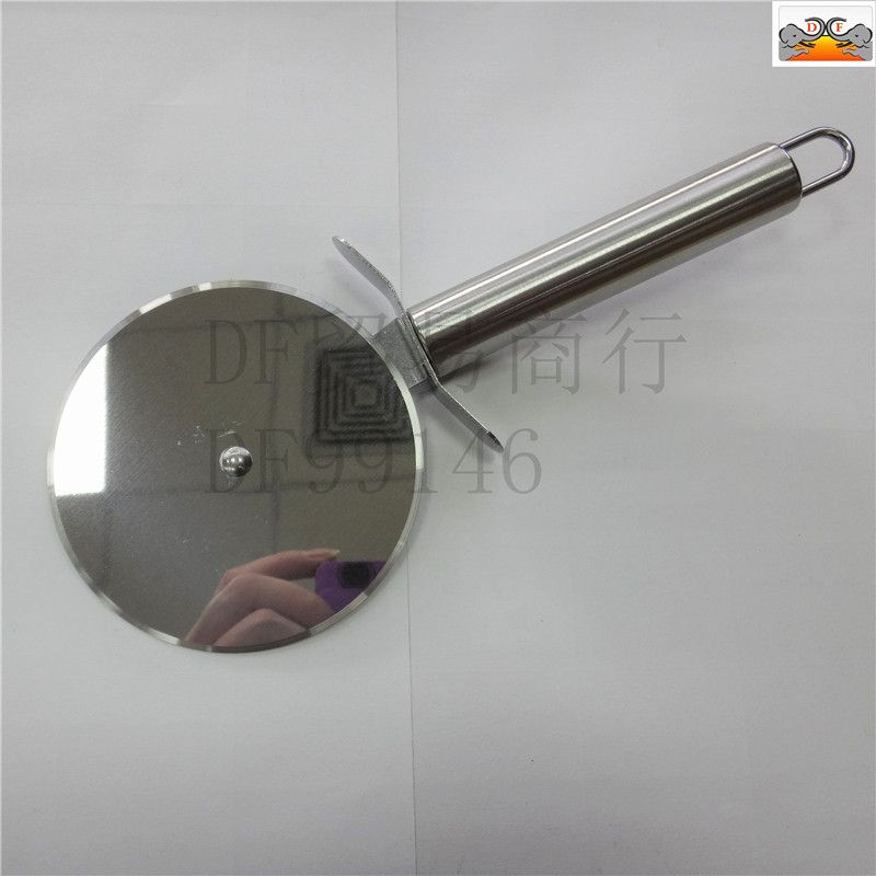 DF99146 Round tube Pizza cutter All stainless steel 430 Pizza cutter Single wheel hob Baking Tools Creative kitchen for DF TRADING HOUSE