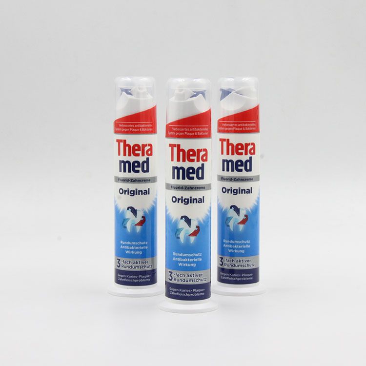 Four types of 100ml Henkel Theramed pression-standing toothpaste imported from Germany for the oral cavity detail image 5