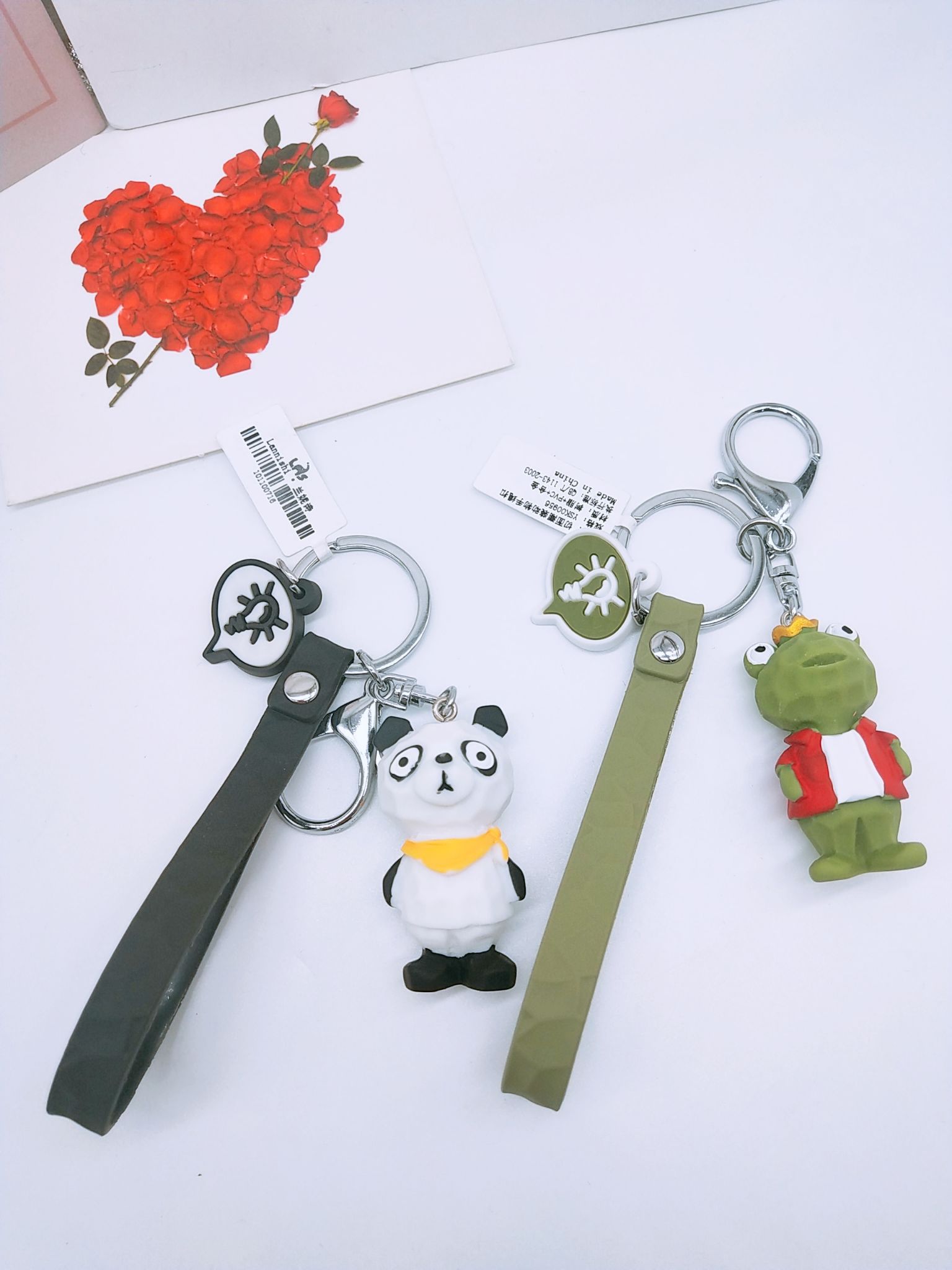 Cartoon animal fashion pattern figure key chain gift hanging backpack zipper accessories details Picture