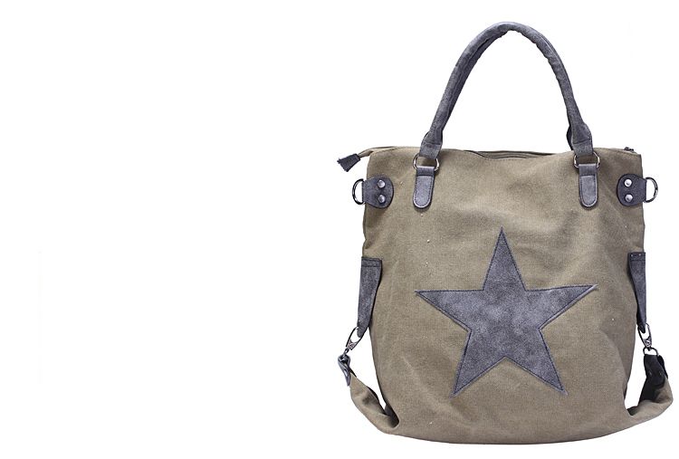 2新品磨砂皮料休闲五角星水洗帆布单肩斜挎包跨境平台货源详情图4