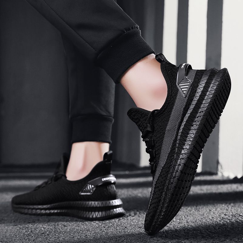 2020 winter casual shoes, anti-slip, shock-absorbing, hollowed-out flying woven men's shoes, one-step live-streaming sports shoes, best-selling running shoes Specification image