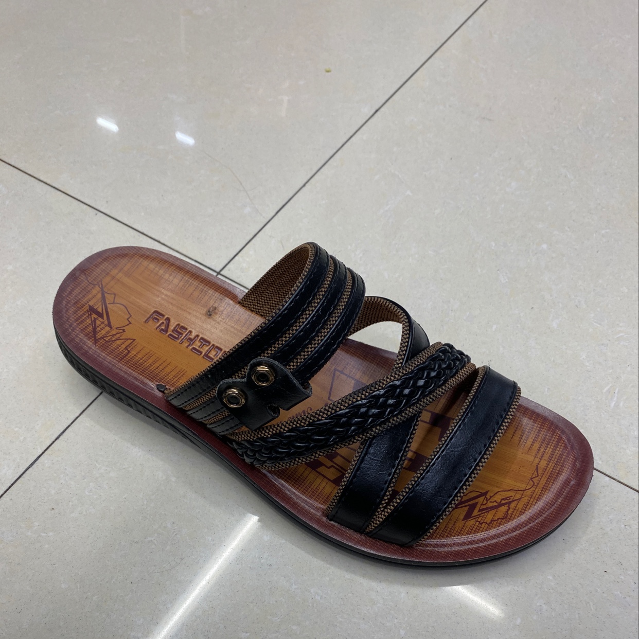 Striped shoes details Picture