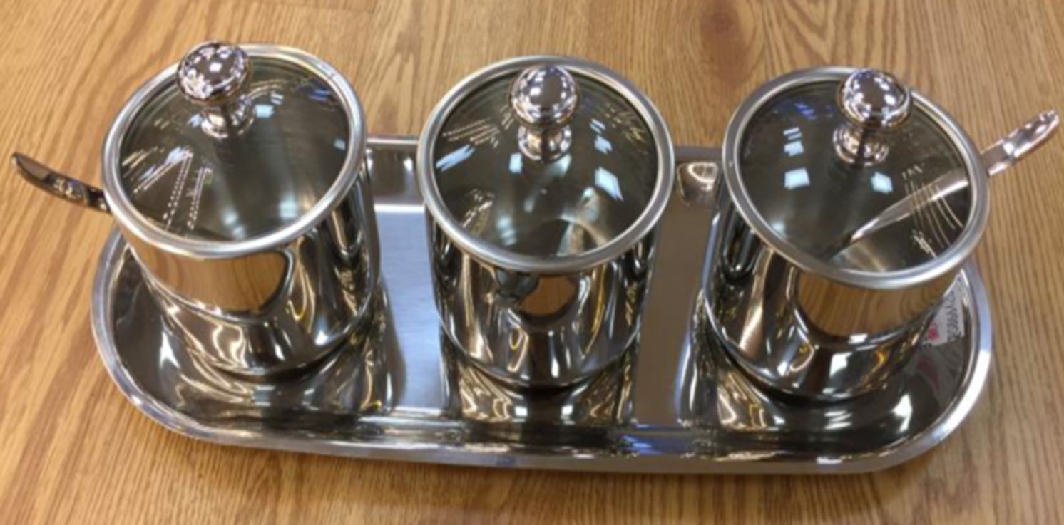 Yiwu Selection three-piece straight 304 seasoning set /19029 full figure