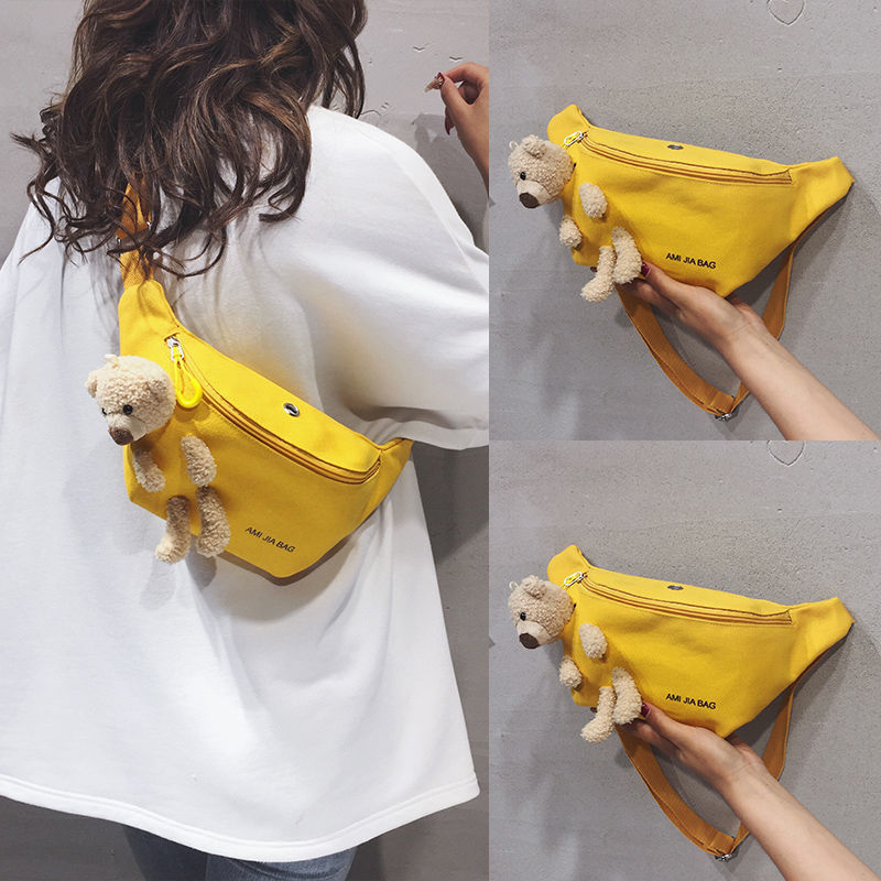 Japanese students take to instagram with a canvas chest bag for women 2020 thumbnail