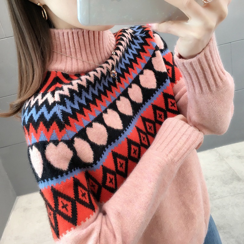 Hot style women's sweater line love multicolored 41 thumbnail