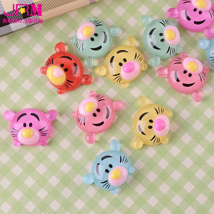 Jingrimei South Korean version of creative fashion mobile phone accessories tiger cute resin accessories diy accessories manual wholesale